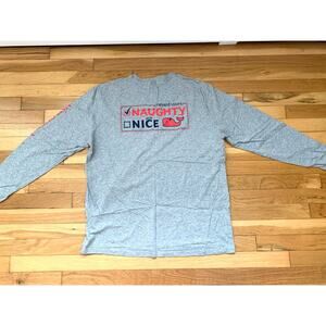 Men's Size Large Vineyard Vines Graphic Logo Long Sleeve T-Shirt Holiday Theme